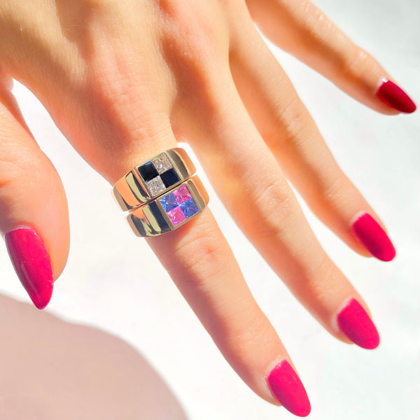 picture of diamond domino ring styled