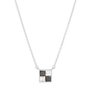picture of diamond domino necklace (white)