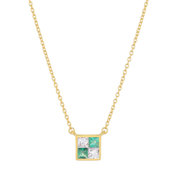 picture of diamond earth sign necklace (yellow)