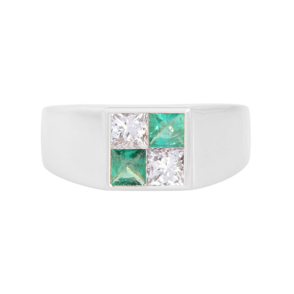 picture of diamond earth sign ring (white)