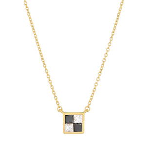 picture of diamond domino necklace (yellow)