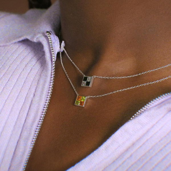 picture of better half necklace (styled on body)