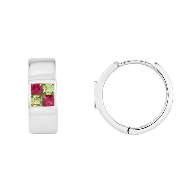picture of poison apple huggie earrings (white)